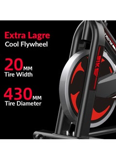 Health Carrier Heavy-Duty Spin Air Bike - Home Gym Exercise Cycle with 150kg Weight Capacity & Durable Flywheel  - Image 2