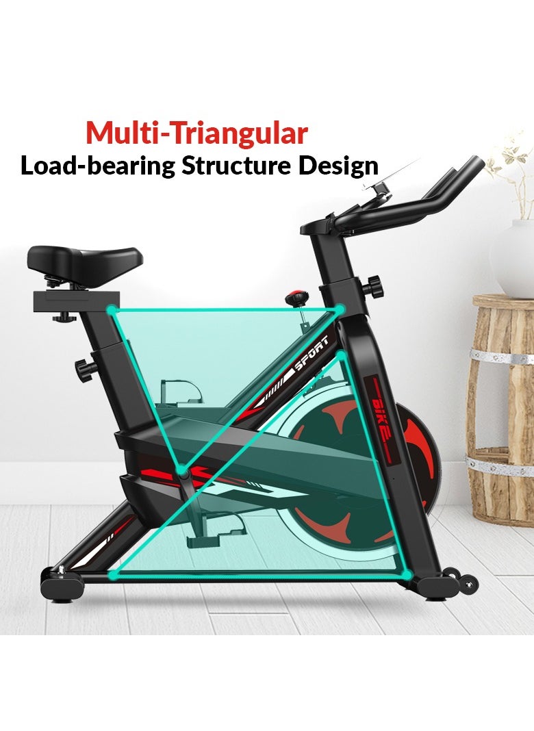 Health Carrier - Heavy-Duty Spin Air Bike - Home Gym Exercise Cycle with 150kg Weight Capacity & Durable Flywheel - Image 1