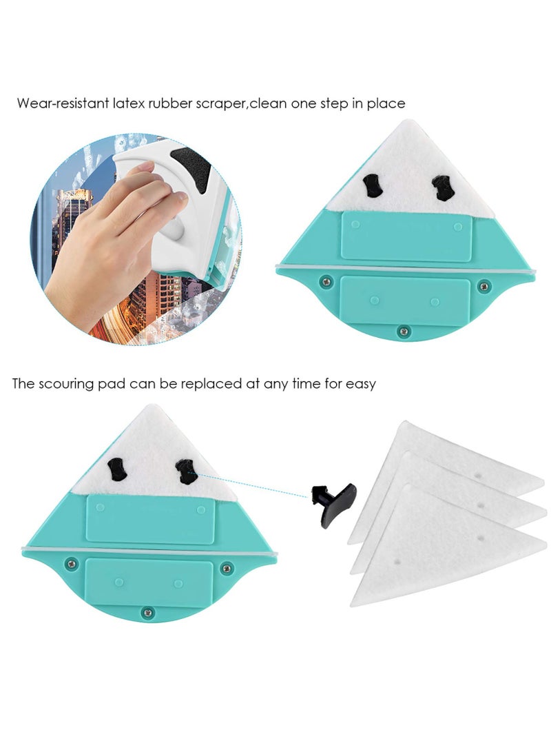 Excefore Double Side Magnetic Window Cleaner, Window Brush, Window Surface Wiper Brush, Washing Glass Cleaning Brush for Single Glazed Windows with 5- 12mm Thickness - Image 3