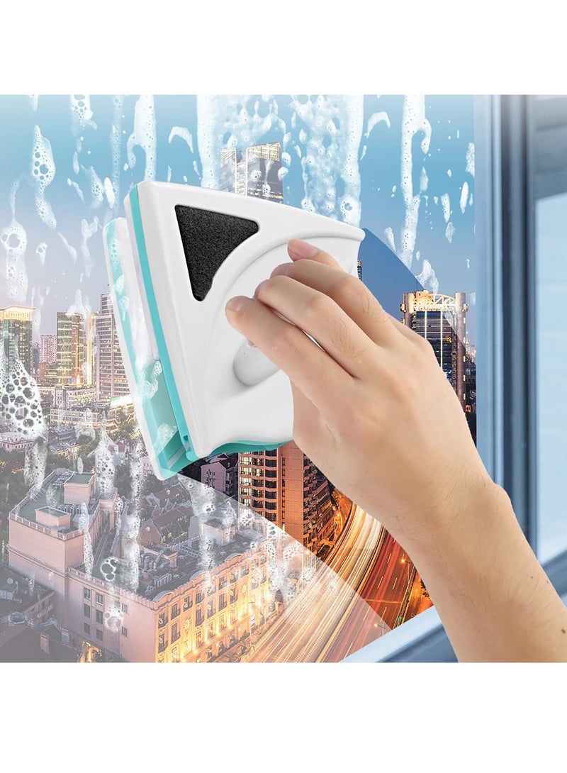 Excefore Double Side Magnetic Window Cleaner, Window Brush, Window Surface Wiper Brush, Washing Glass Cleaning Brush for Single Glazed Windows with 5- 12mm Thickness - Image 1