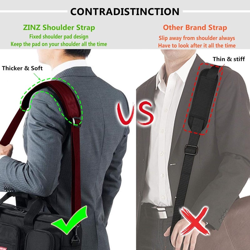 ZINZ Shoulder Strap, 79" Padded Adjustable Shoulder Bag Straps Replacement for Bags with D-Ring - Image 3