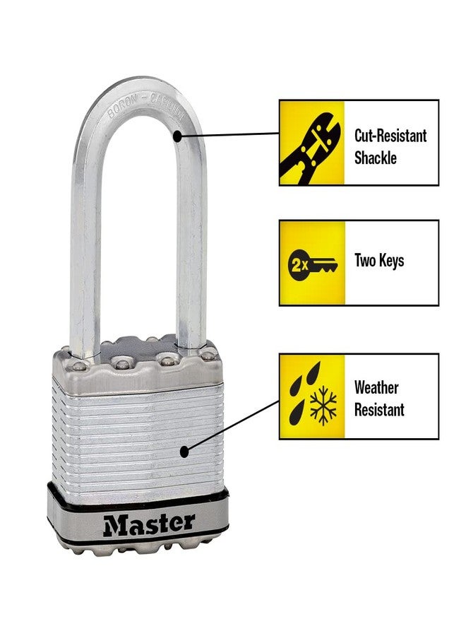 Master Lock M5XTRILH Magnum Heavy Duty Outdoor Padlock with Key, 3 Pack Keyed-Alike Silver - Image 2