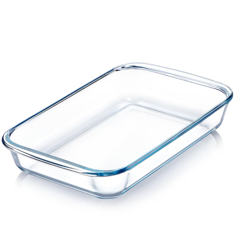 NUTRIUPS 15 QT Glass Baking Dish for Oven Single Serving Glass Pan for Cooking Dish Casserole Dish Rectangular Baking Pan Glass Bakeware