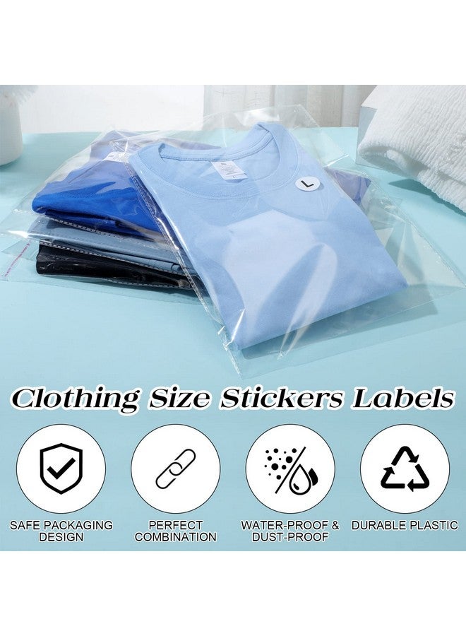 Epakh 200 Pcs Resealable Poly Clear Shirt Bags With 7 Sizes 3500 Pcs Clothing Size Stickers Labels Self Sealing Plastic Bag For Small Businesses Packaging T Shirts Retail Storage(10 X 13 Inch)  - Image 4