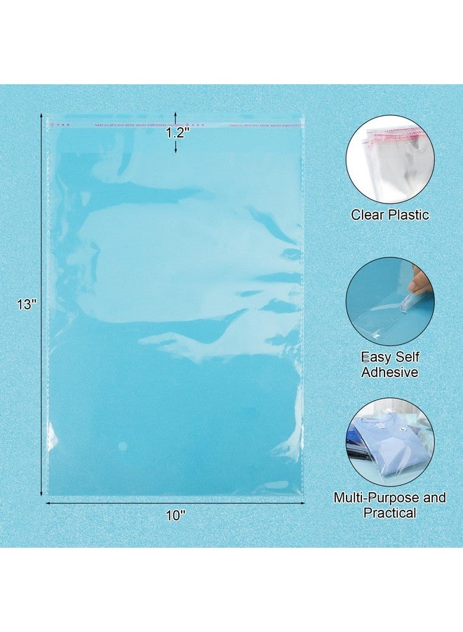 Epakh 200 Pcs Resealable Poly Clear Shirt Bags With 7 Sizes 3500 Pcs Clothing Size Stickers Labels Self Sealing Plastic Bag For Small Businesses Packaging T Shirts Retail Storage(10 X 13 Inch)  - Image 3
