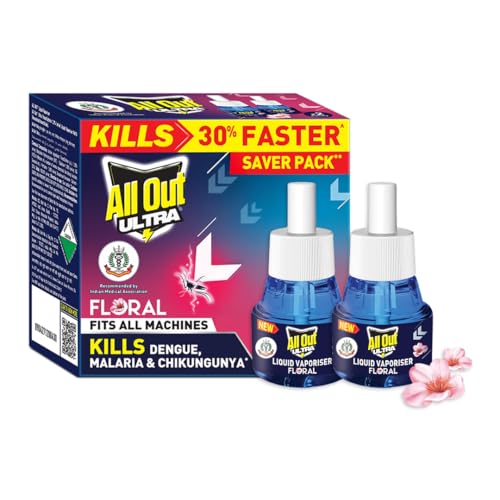 All Out Ultra Mosquito Repellant Refill, Floral Fragrance, 2 units - Image 1