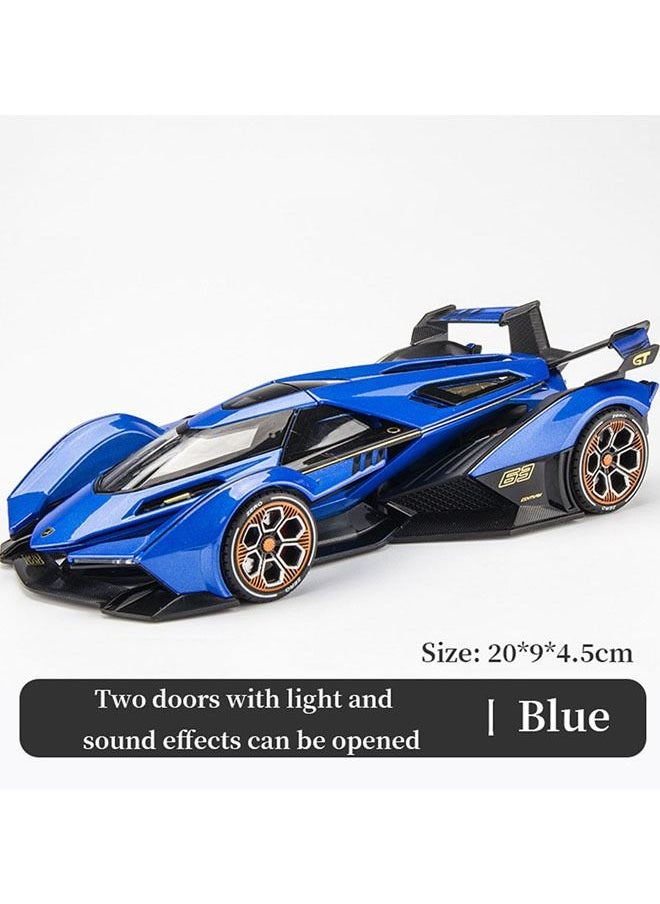 YelaJoy 1/22 Lambo V12 Alloy Car Model Pull Back Sound and Light Toy Sports Car Racing Concept Car 20*9*5cm  - Image 3