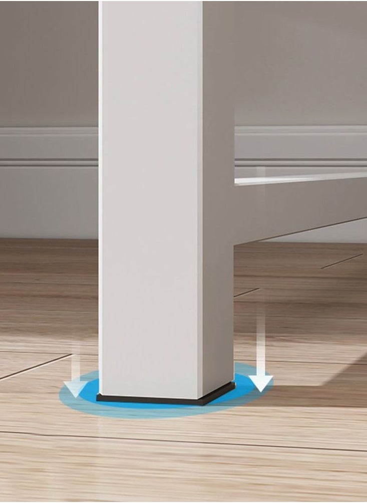 Generic - High Quality Home Office Table Useful For Studying Writing Drawing Or A Work Surface In A Home Workshop You Can Use A Computer Laptop Or Typewriter Flexible Ideal Modern And Simple Design For The Office Durable And Strong And Does Not Shake The Position Of The Shelves Attached To The Office Table Is Flexible You Can Place It On The Right Or Left Of The Office According To Your Need It Has Four Layers Shelves To Place Your Books Or Needs Such As The Alarm Clock Or Pencil Case And On The Desktop You Can Eat And Drink Your Coffee And For Decoration You Can Place A Vase Or A Picture Board The Lower Space Of The Table Is Suitable For People Of All Heights White Color - Image 1