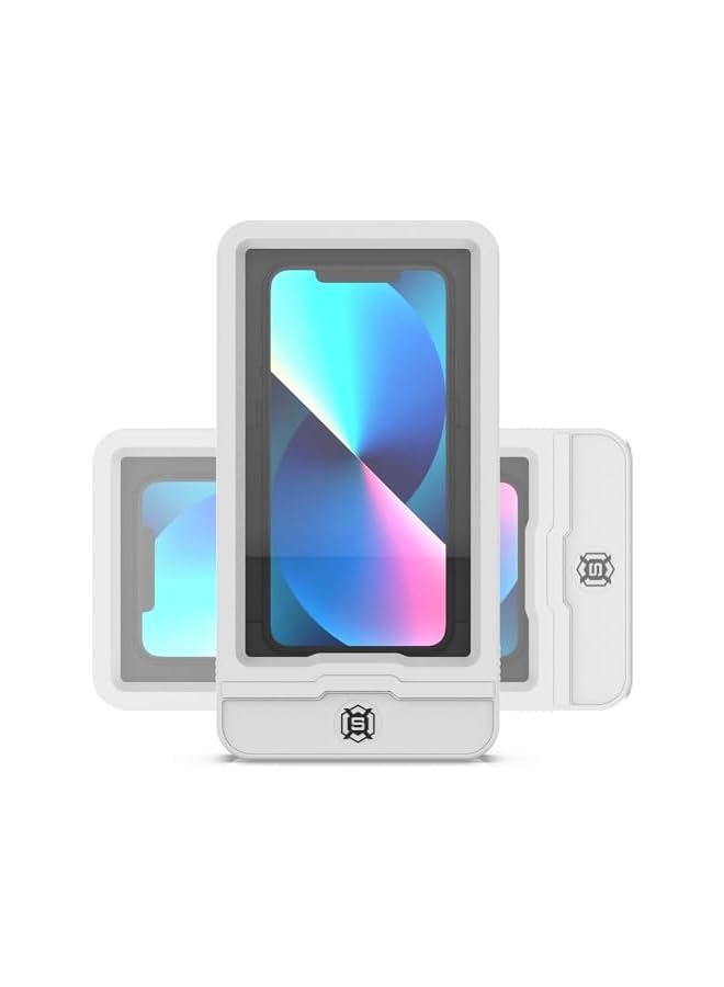 Excefore Shower Phone Holder, Anti-Fog Touch Screen Phone Mount Box, 180° Rotatable Waterproof Wall Mount Shower Phone Case for Bathroom Wall Mirror Bathtub Kitchen, for Under 6.7” Smart Phone - Image 1