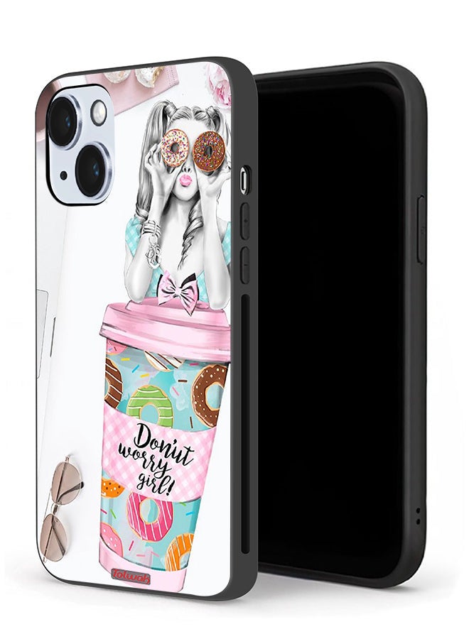 Tolwak Apple iPhone 14 Plus Protective Case Donut Worry Girl - Image 1