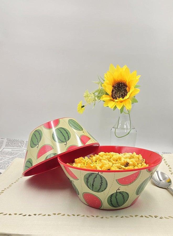 Superware Snack Huztler Bowl 5.5'' Inch Water Melon - Red (B6007) - Set of 2 - Image 1