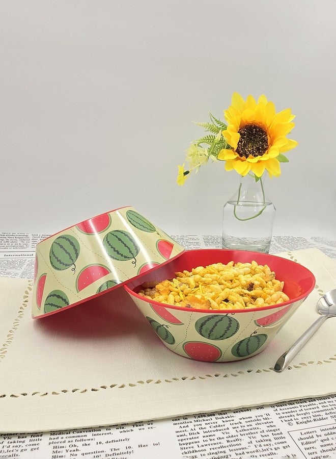 Superware Snack Huztler Bowl 5.5'' Inch Water Melon - Red (B6007) - Set of 2 - Image 3