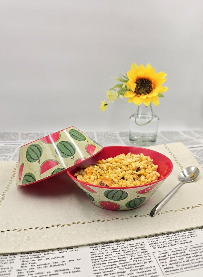 Superware Snack Huztler Bowl 5.5'' Inch Water Melon - Red (B6007) - Set of 2 - Image 5