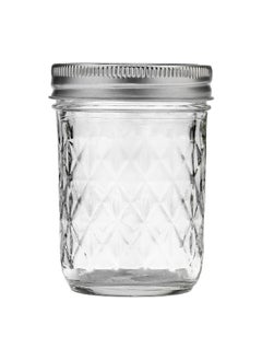 Ball 12-Piece Crystal Glass Jelly Jar Set Clear and Silver 236.5 ml 1440081200  - Image 1