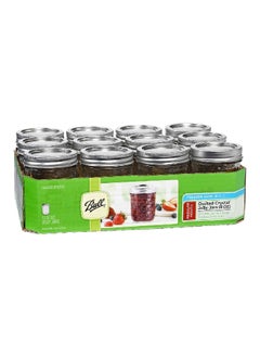 Ball 12-Piece Crystal Glass Jelly Jar Set Clear and Silver 236.5 ml 1440081200  - Image 4