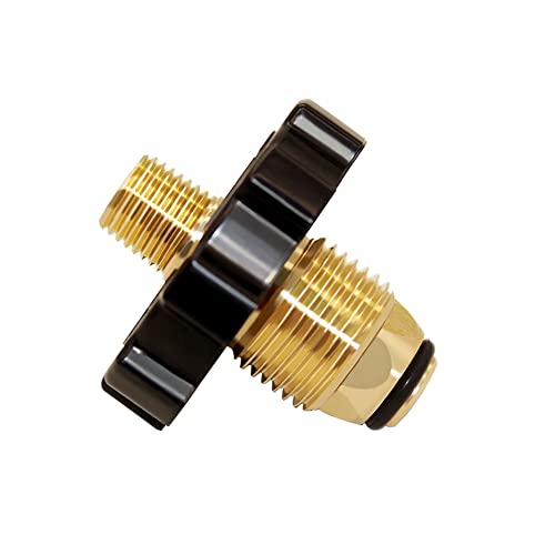 Hooshing Soft Nose POL Propane Gas Fitting with 1/4" NPT Male LP Tank Atapter 100% Solid Brass - Image 1