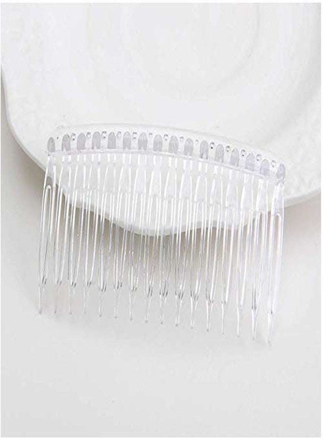 HLLMX 3PCS Classic French Side Comb Light Coffee Transparent Dark Coffee Color Plastic Side Combs Insert Combs for Women - Image 4