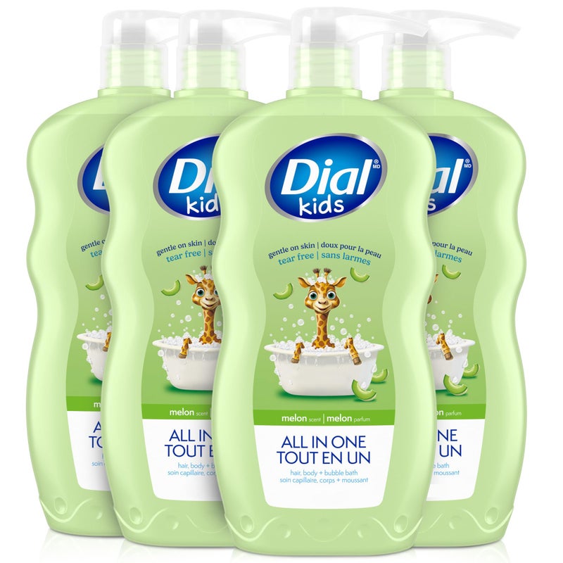 Dial Kids 2in1 BodyHair Wash Melon Scent 24 fl oz Pack of 4