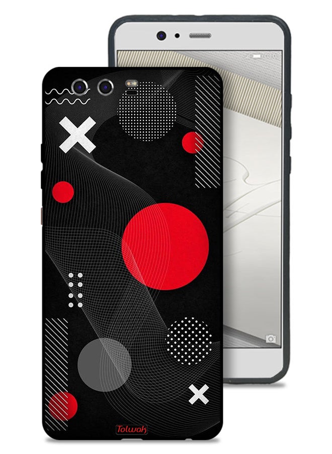 Tolwak - Huawei P10 Plus Protective Case Cover Round And Cross Shape Pattern - Image 1
