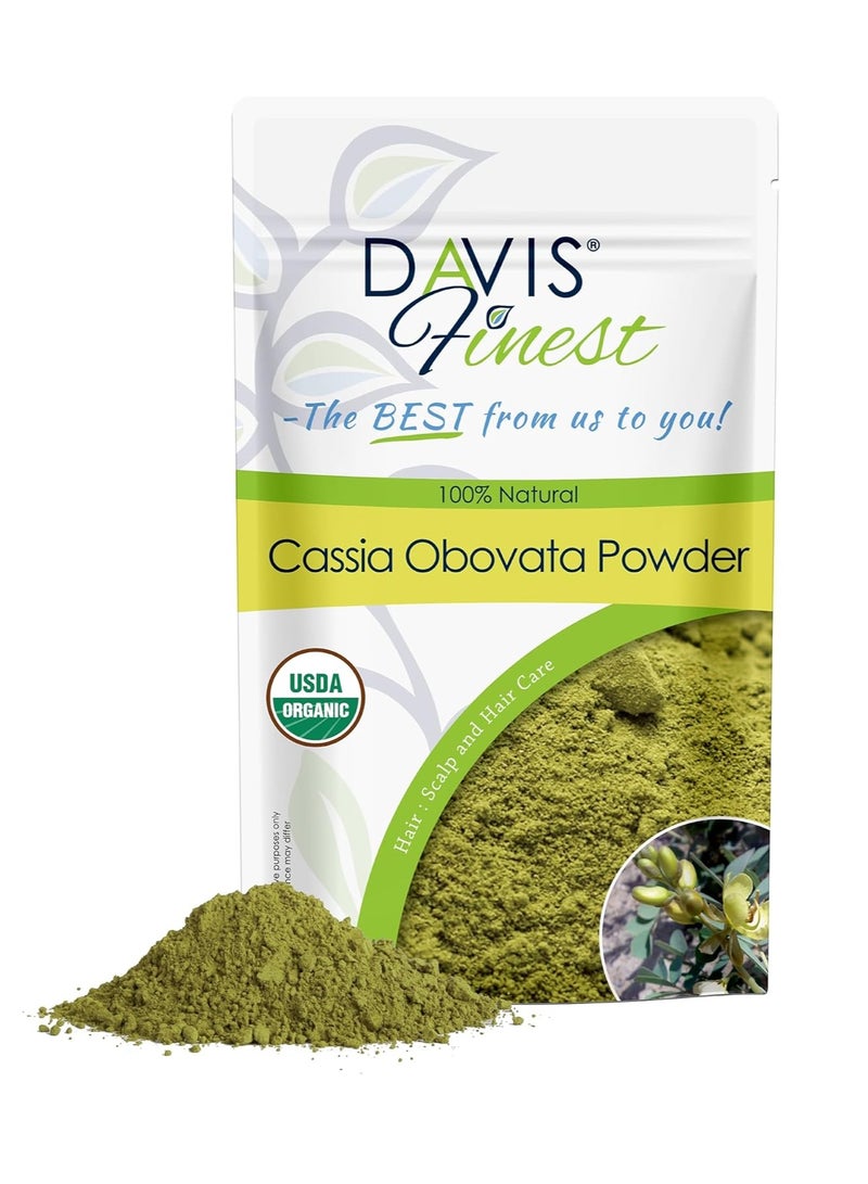 Davis Finest Organic Cassia Obovata Powder 100g Neutral Henna Natural Hair Strengthening Hair Mask Blonde Hair Dye Shine Conditioner  - Image 1