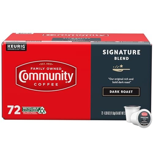 Community Coffee Signature Blend 72 Count Coffee Pods Dark Roast Compatible with Keurig 20 KCup Brewers Box of 72 Pods Pack of 1 - Image 1