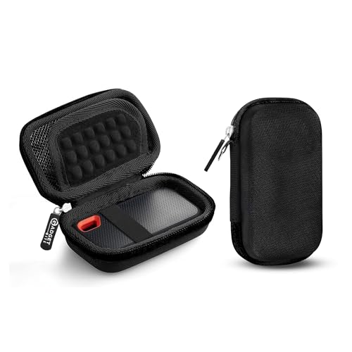 Gadgetbite EVA SSD Case Cover Compatible for San-Disk Extreme Pro/San-Disk Extreme Portable External SSD 500GB-2TB, Travel Case Protective Cover Storage Bag (Black) - Image 1