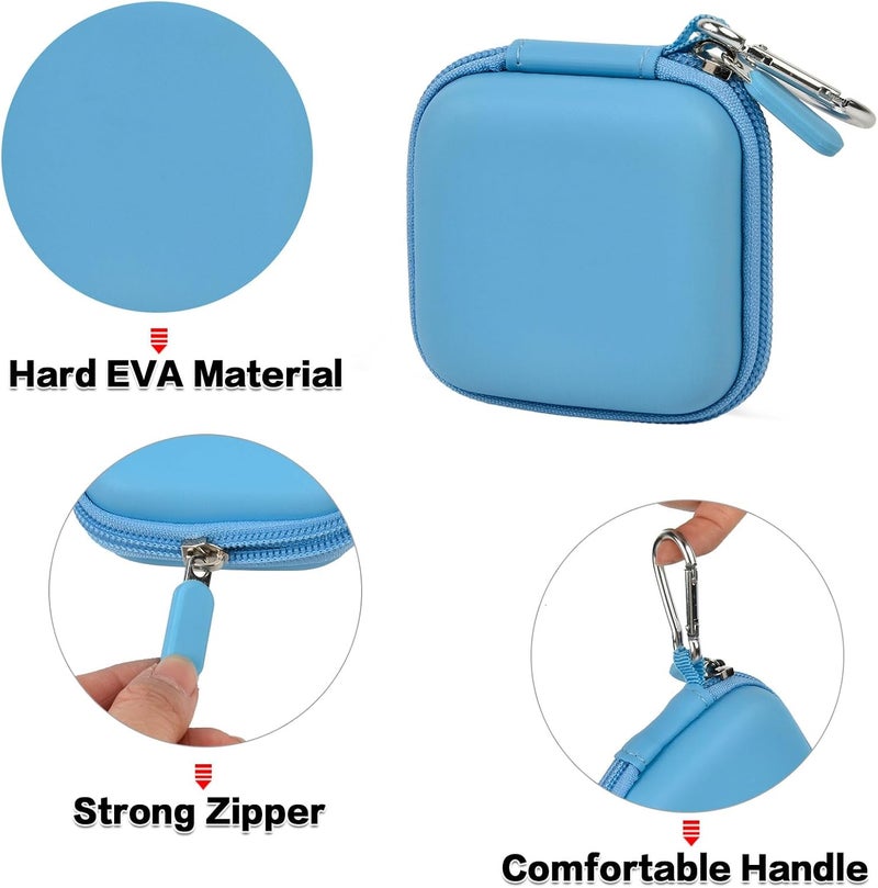 Comecase Chip Card Reader Scanner Case, Hard Carrying Bag Holder Fits Square A-SKU-0485 Contactless and Chip Reader with USB Charge Cable for EMV Chip Cards/Apple Pay/Android Pay/More - Blue - Image 3