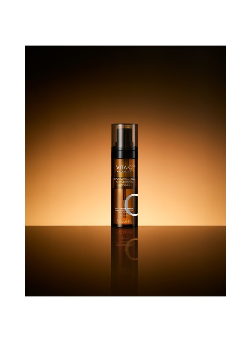 Missha Korean Vita C Plus Ascorbic Acid Spot Correcting Concentrate Ampoule , Great For Dark Spots, Discoloration, Texture And Sagging Skin 15ml - Image 2