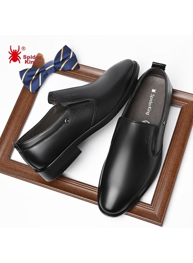 Spider King Leather Shoes For Men, Business Formal Shoes, Top-grain Cowhide, Comfortable Casual British Style Men's Shoes, 22888, Black, Size 43 - Image 5