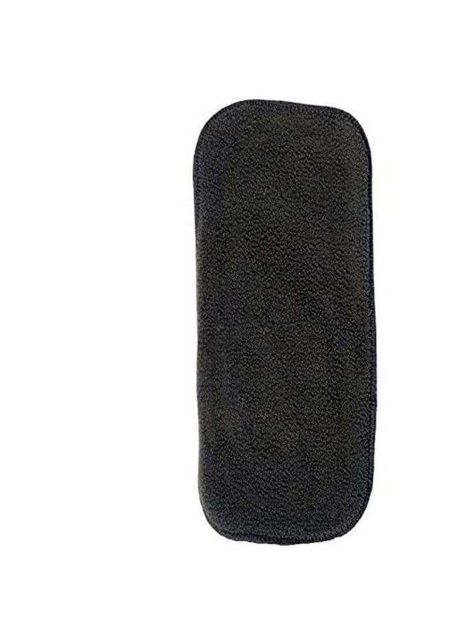 Alya - 5 Layers Bamboo Charcoal Inserts Liners Pads Wetfree Washable Reusable Adjustable Cotton Diaper Nappy Inserts Natures Cloth Diaper Liners For Baby Reusable Cloth Diapers(0 24 Months) (Pack Of 2Black) - Image 1