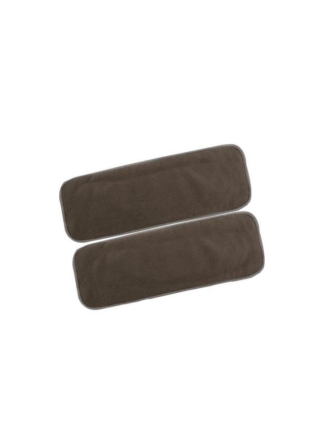 Alya - 5 Layers Bamboo Charcoal Inserts Liners Pads Wetfree Washable Reusable Adjustable Cotton Diaper Nappy Inserts Natures Cloth Diaper Liners For Baby Reusable Cloth Diapers(0 24 Months) (Pack Of 2Black) - Image 1