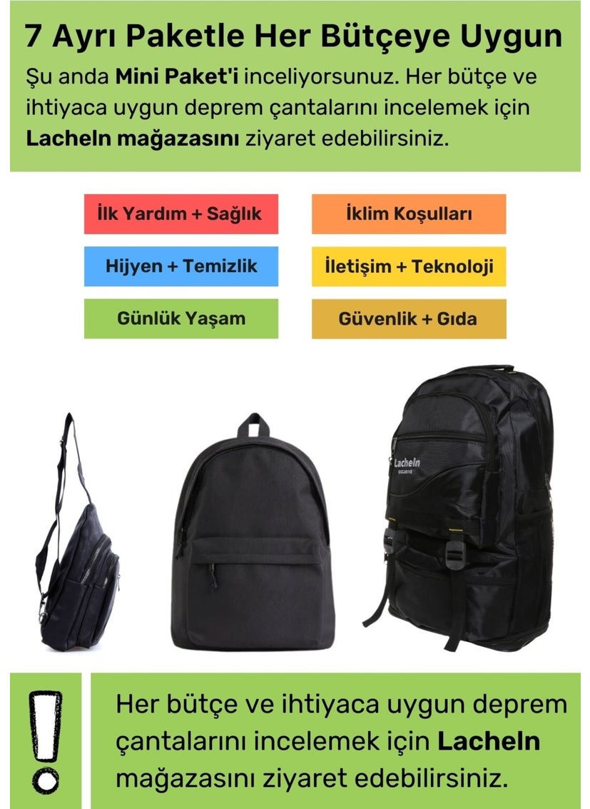 Lacheln - Bedside Mini Pack Ready Earthquake Bag First Aid Kit Bag Afad Acute Bag Emergency Survival Kit Hand Bag - Image 1