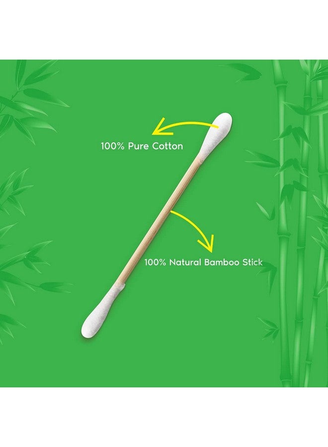 The Legend Bamboo cotton swabs | 100% Natural Bamboo Stick | Dual Tipped Swabs | 100% pure cotton |These cotton swabs are soft | Each box has 80, Pack of 3, 240 Swab Sticks - Image 2