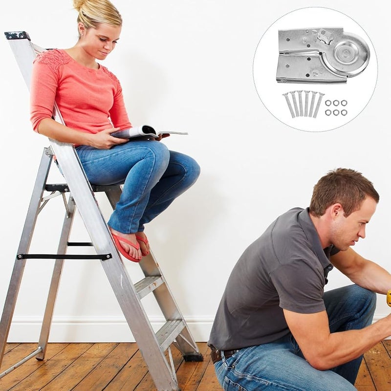 Aluminum Folding Step Ladder Hinge with Damping Technology for Quiet Closing Quick Installation - Image 4