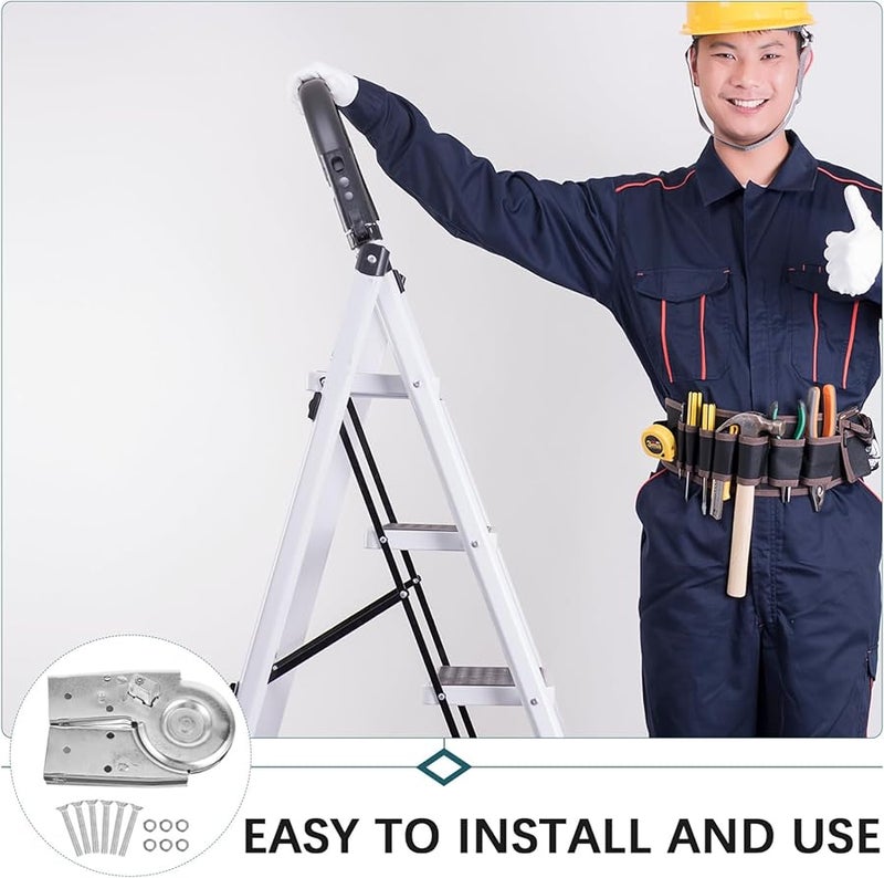 Aluminum Folding Step Ladder Hinge with Damping Technology for Quiet Closing Quick Installation - Image 5