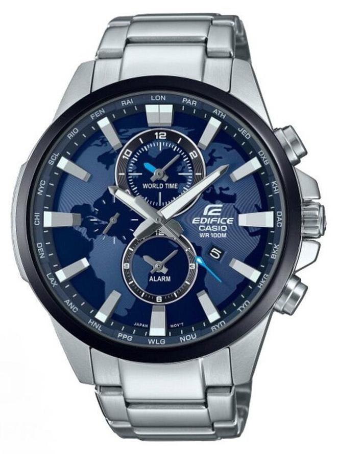 كاسيو ساعة كاسيو إيديفيس EFR-303D-1A للرجال بتوقيت عالمي - مينا أزرق - Image 1