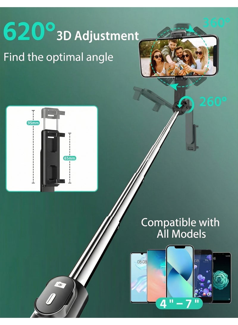 Kingone Selfie Stick, Mini, Stable, Tripod, Digital Camera, iPhone/Android Smartphones, Remote Control, Portable, Foldable, 28.0 inches (71 cm), 7 Telescopic Levels, 360° + 260° Adjustable, 4–7 Inches - Image 5