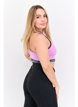 Nike Women Non Padded Brand Logo Training Sports Bra, Purple  - Image 4