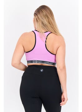 Nike Women Non Padded Brand Logo Training Sports Bra, Purple  - Image 3
