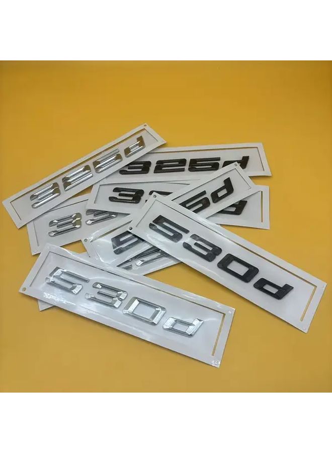330d Silvery Rear Trunk Emblem Badge For 3 Series 5 Series Car Modification Accessories - Image 3