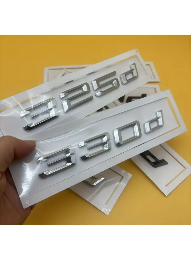 330d Silvery Rear Trunk Emblem Badge For 3 Series 5 Series Car Modification Accessories - Image 4