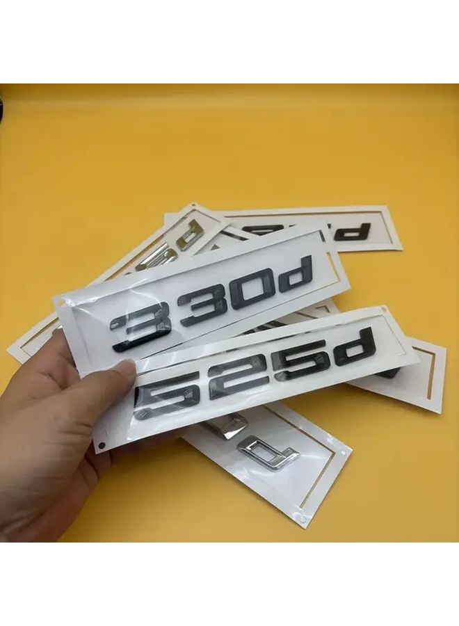 330d Silvery Rear Trunk Emblem Badge For 3 Series 5 Series Car Modification Accessories - Image 5
