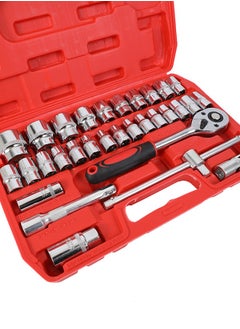 LAWAZIM Sleeve Ratchet Wrench Set -32 Piece- Heavy-Duty Chrome Vanadium Steel Socket Set with Reversible Ratchet, Secure Grip, and a Carrying Case - Ideal for Automotive Mechanical and DIY Repair Tools  - Image 3