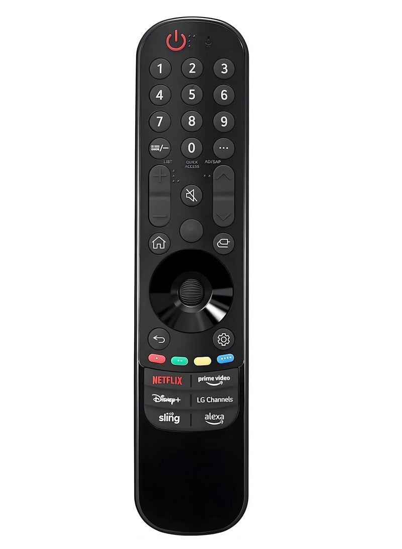 بديل أنمي الجديد MR23GA لجهاز التحكم عن بعد LG Magic، جهاز تحكم عن بعد عالمي 2023 لأجهزة التلفاز الذكية من LG (بدون وظيفة الصوت وبدون وظيفة الماوس الهوائي (المؤشر))، جهاز تحكم عن بعد لتلفاز LG متوافق مع جميع الطرازات لتلفاز LG - Image 1