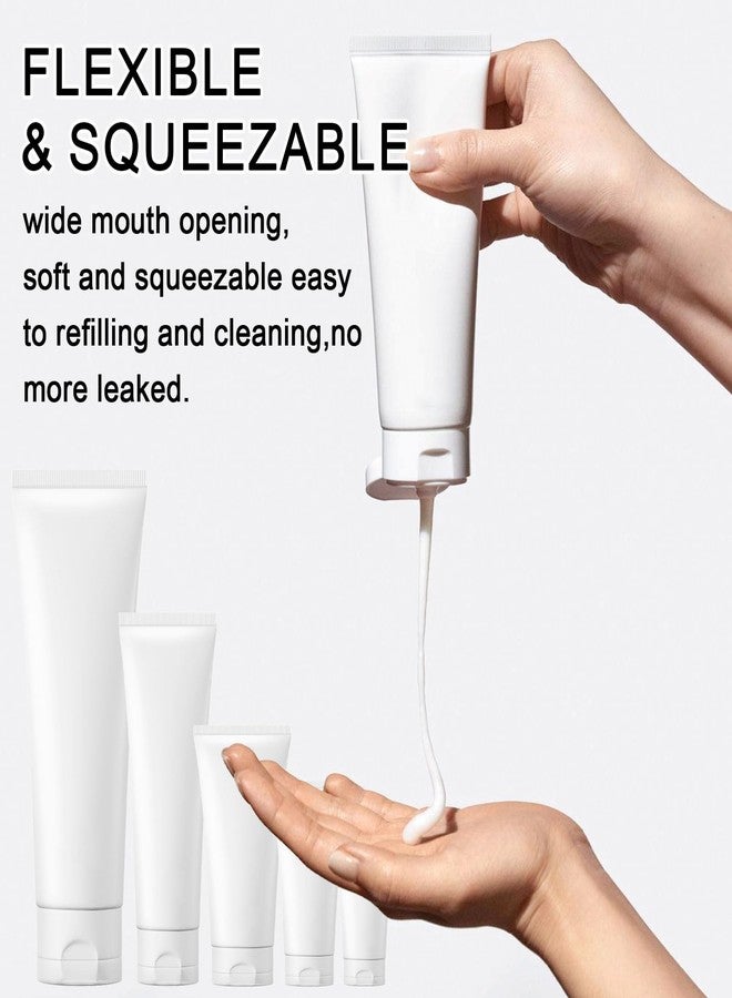 apvok Refillable Empty Squeeze Bottle Plastic Soft Tubes Small/mini Travel containers for Lotion toiletries Shampoo Creams Liquid TSA Approved Travel Accessories with Flip Cap (100ml) - Image 4
