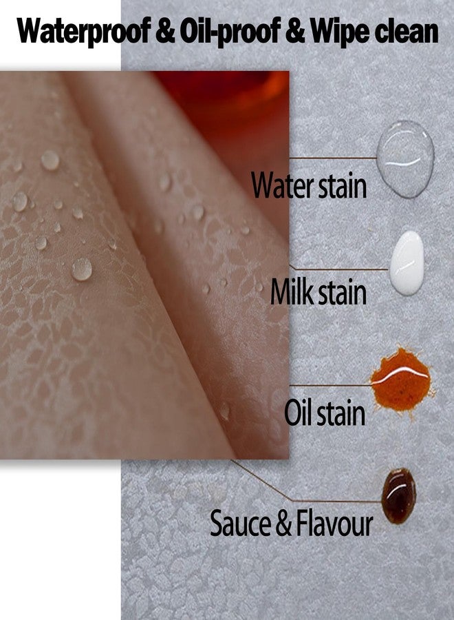 Jeloris Round Waterproof Vinyl Tablecloth, Stain Resistant Heavy Plastic Tablecloth, Wipeable Spillproof Oil-Proof Vinyl Table Cover for Kitchen, Dining, Parties, Wedding (48 inch, Coffee) - Image 3
