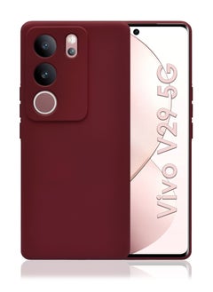 Generic Vivo V29 5G Silicone Back Case Cover Maroon - Premium 2.0mm TPU Silicon, Enhanced Camera Protection with Lens Shield, Shockproof & Water-Proof Cover for Vivo V29 5G  - Image 1
