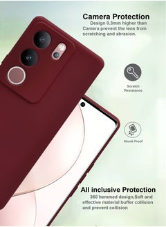 Generic Vivo V29 5G Silicone Back Case Cover Maroon - Premium 2.0mm TPU Silicon, Enhanced Camera Protection with Lens Shield, Shockproof & Water-Proof Cover for Vivo V29 5G  - Image 3