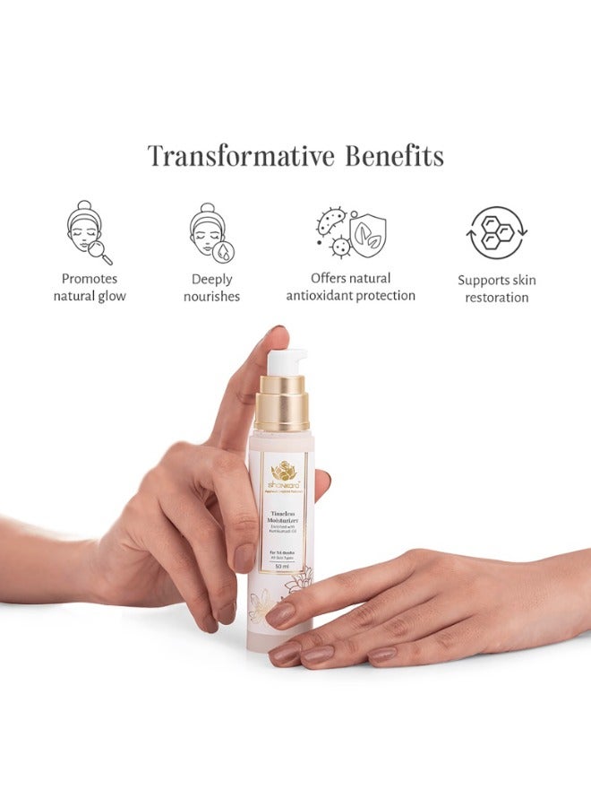 Shankara Timeless Face Moisturiser 50ml + Kumkumadi Oil | Hydrating & Brightening Cream for All Skin Types - Image 2
