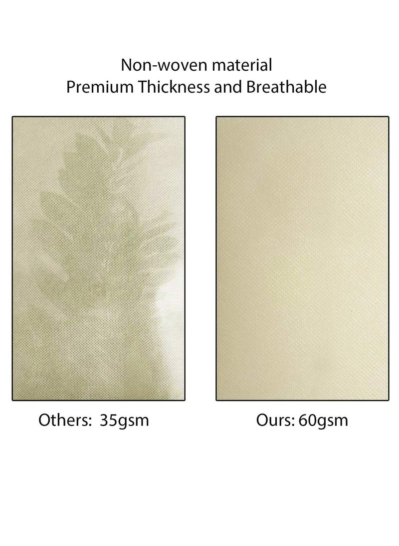 SYOSI Plant Covers Freeze Protection 47.2”×70.8” Freeze Protection Winter Plant Film Cover with Zipper and Drawstring Reusable Waterproof Frost Protection Cloth for Outdoor Plants Fruit Tree Potted 4 Pack  - Image 4